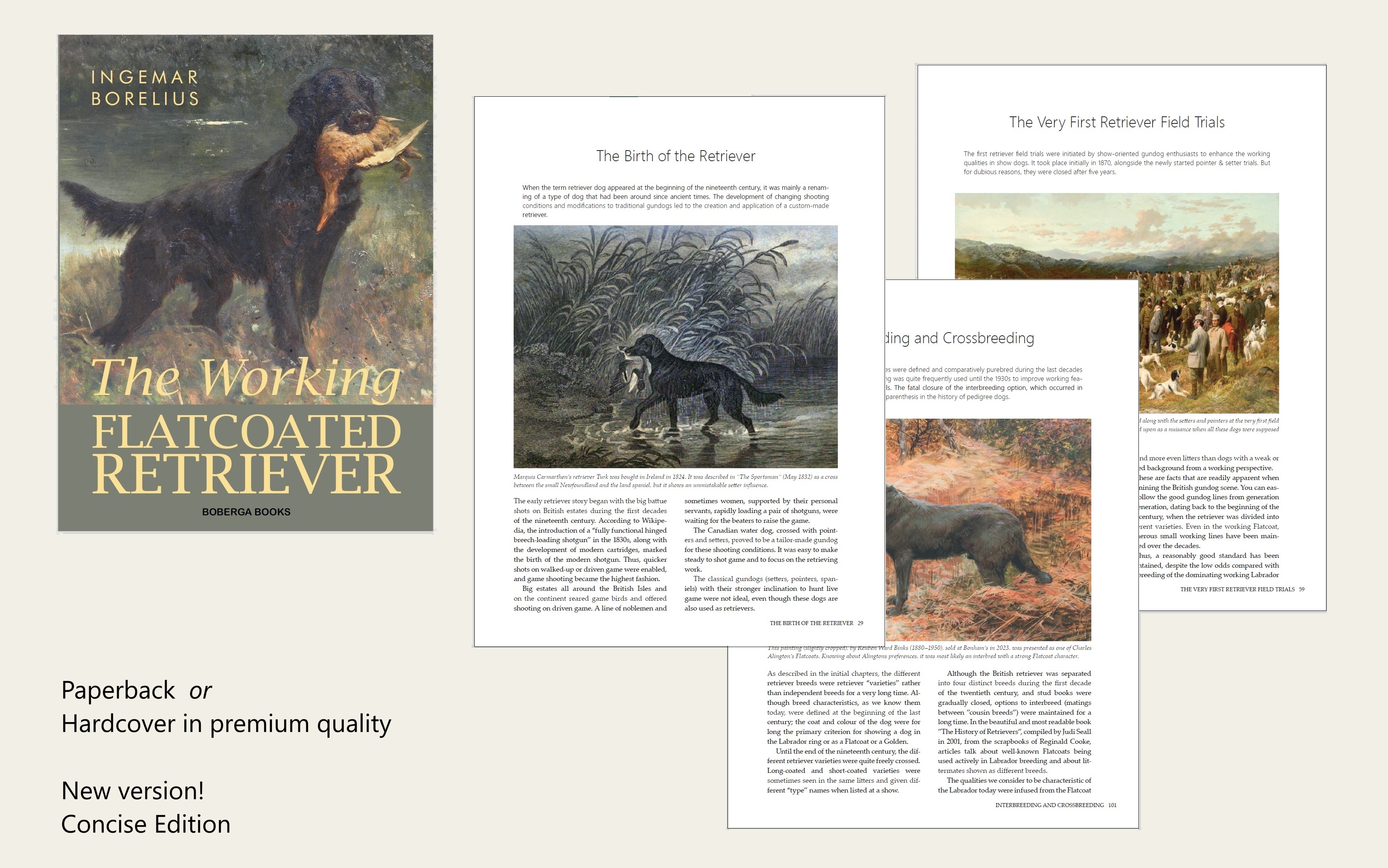 Book cover of The Working Flatcoated Retriever and some pages